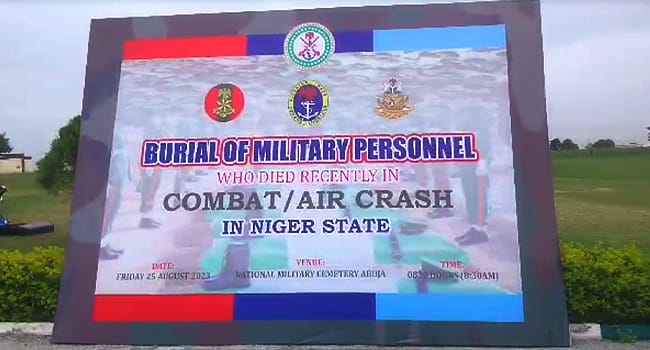 Nigerian Military buries 22 Officers killed in Niger State