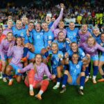 England players celebrating after the match