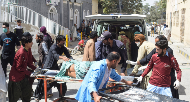 Suicide bomb blast kills at least 50 people in Pakistan, dozens injured