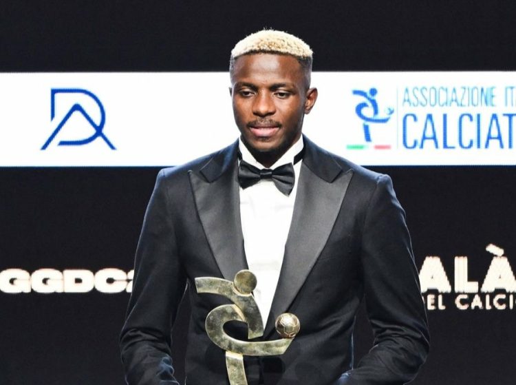 Super Eagles Striker Victor Osimhen Wins Italian Footballer of The Year Award