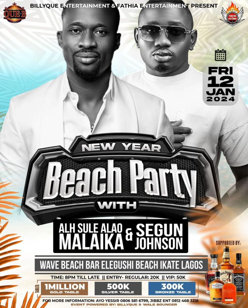 KS1 Malaika & Segun Johnson Set to Ignite the Wave Beach Party Today (Jan 12)