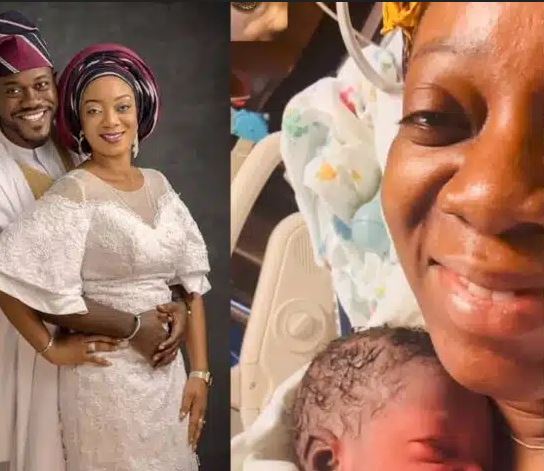 Nollywood Actor Deyemi Okanlawon Celebrates Arrival of 3rd Child, a Baby Boy