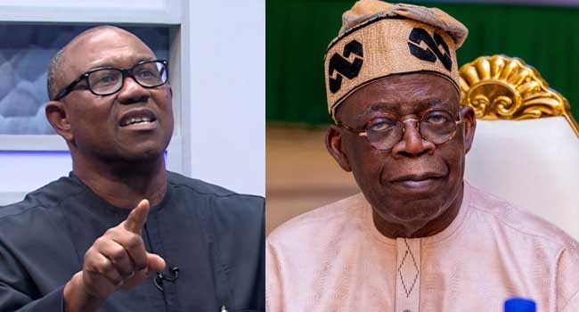 Peter Obi reacts to Tinubu’s fall at Eagles Square parade ground