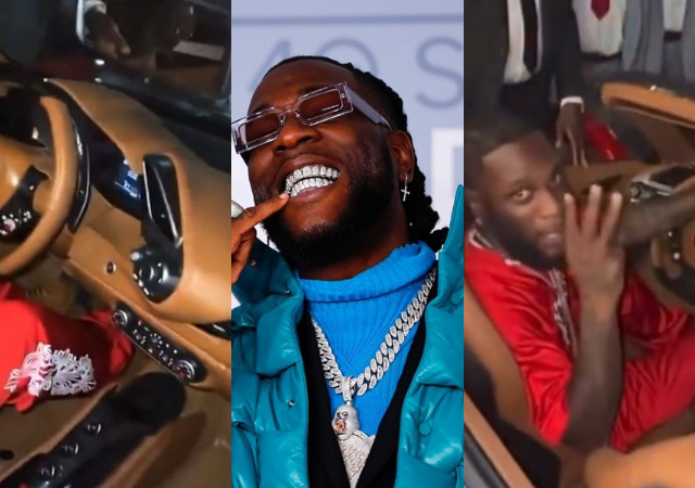 Burna Boy Confirms Ownership of Three Expensive Ferraris in Viral Video