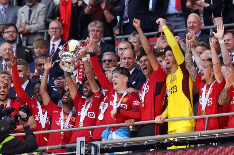 Manchester united wins the FA Cup after beating City rivals