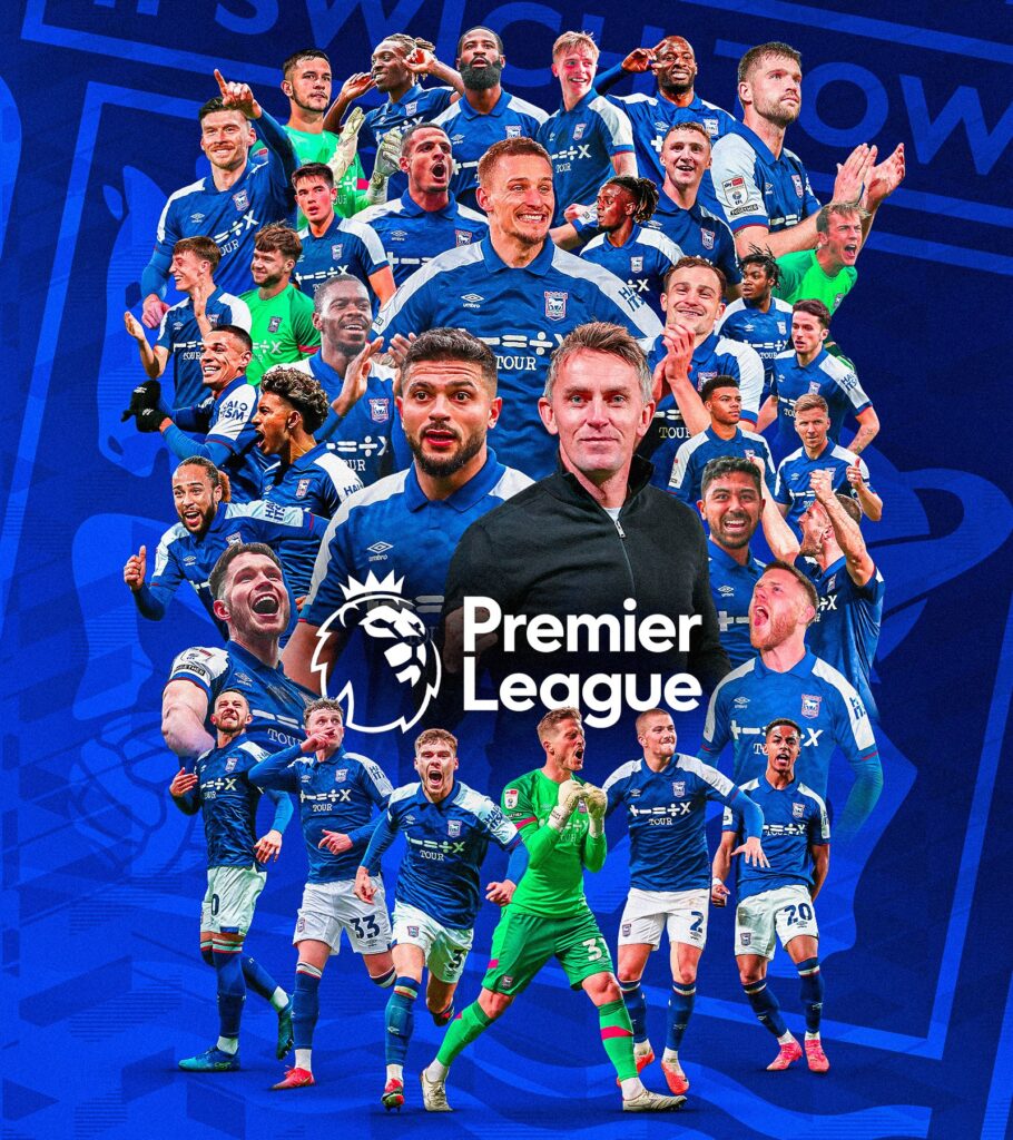 Ipswich town gain promotion to the Premier League