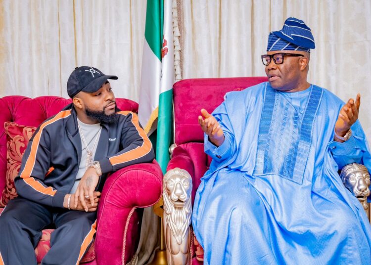 Afrobeat Star Davido Visits Senate President , Godswill Akpabio