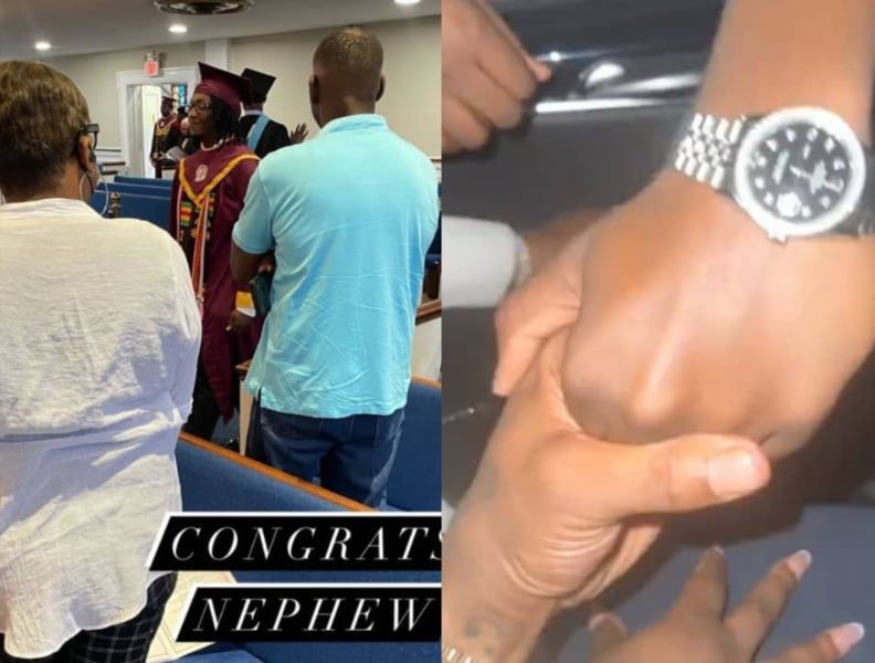 Davido buys nephew an expensive wristwatch on his graduation