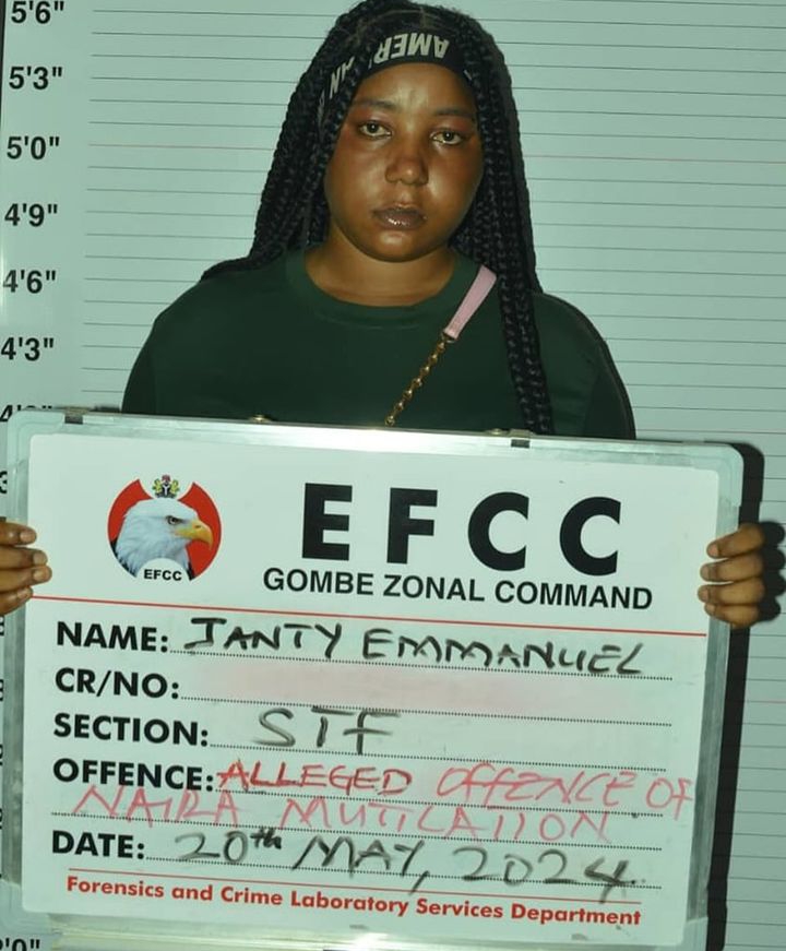 EFCC arrests woman in Gombe over Naira abuse