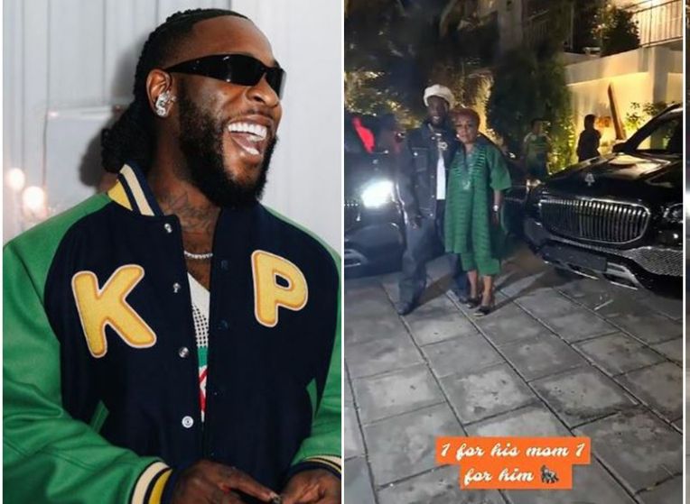 Burna Boy gifts mom brand new Mercedes Benz Maybach for Mother’s Day