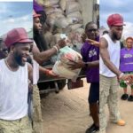 Burna Boy and mother, Bose Ogulu distribute free food items in Port Harcourt