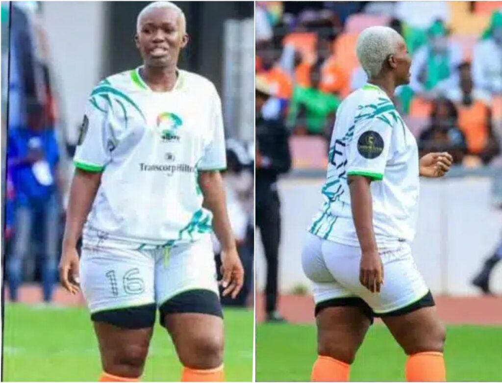 Real Warri Pikin reacts to trending photos of her from football match