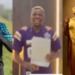 Victor Osimhen dances joyfully as he receives invitation to Davido’s wedding