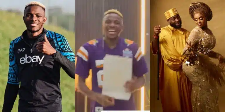 Victor Osimhen dances joyfully as he receives invitation to Davido’s wedding