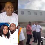 Davido’s billionaire dad arrives in Lagos for his son’s wedding with his newly acquired private jet