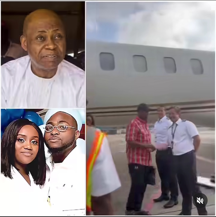 Davido’s billionaire dad arrives in Lagos for his son’s wedding with his newly acquired private jet