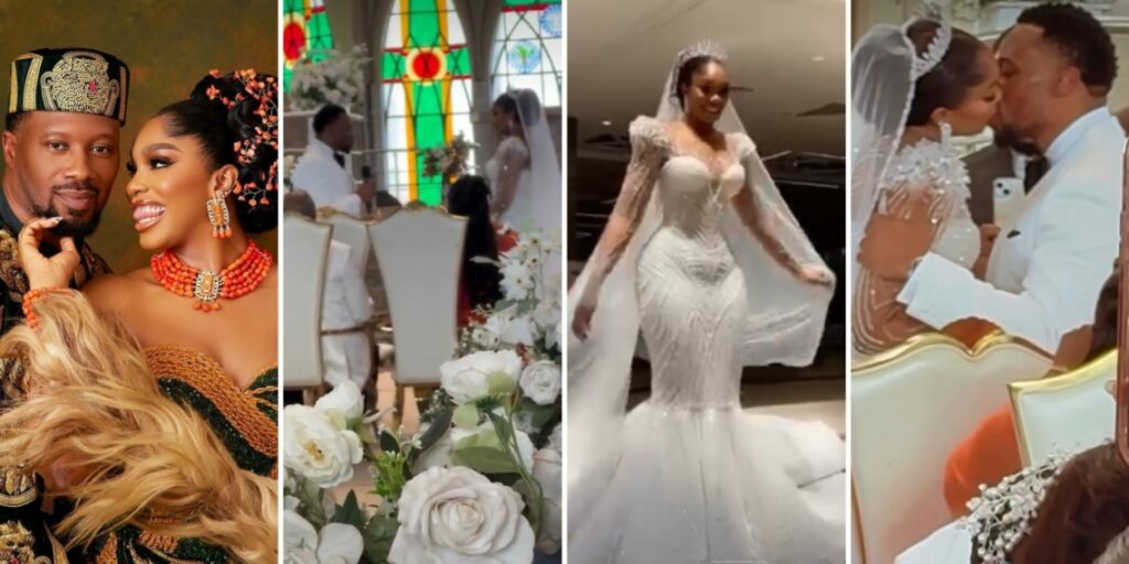 Endearing clips from Sharon Ooja’s white wedding in church