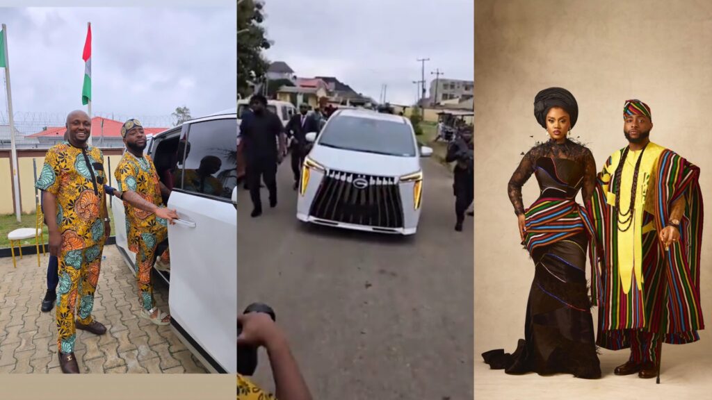 Reactions as Davido arrives Osun state with his wedding car gift