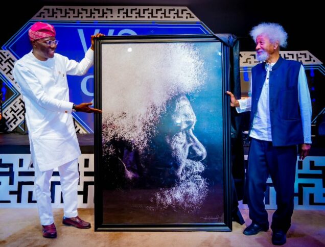 Sanwo-Olu reveals special portrait of Wole Soyinka