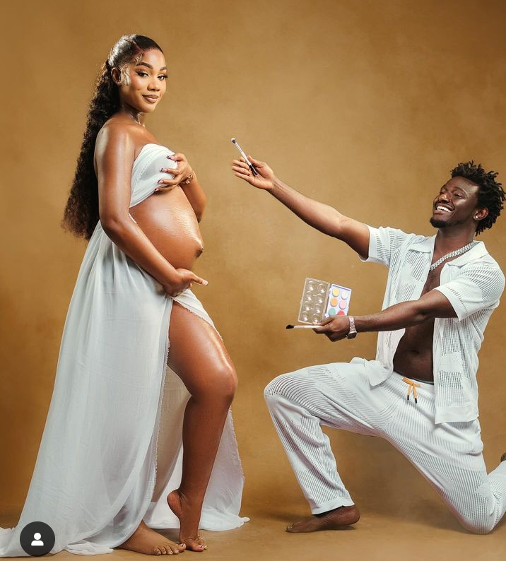 Skitmaker, Nasty Blaq and wife expects first child together, shares cute photoshoot