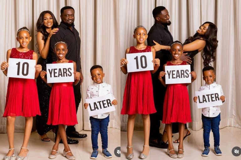 Jude Okoye and wife, celebrate 10th wedding anniversary with adorable family pictures