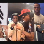 Shallipopi meets Travis Scott, Lil baby, and future at backstage of London concert