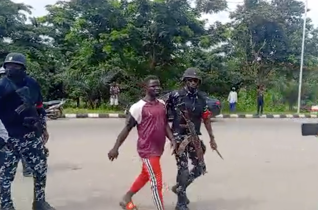 Man Arrested with Knife at #EndBadGovernance Protest in Abuja