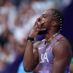 Noah Lyles wins Olympics 100m final by 0.005sec