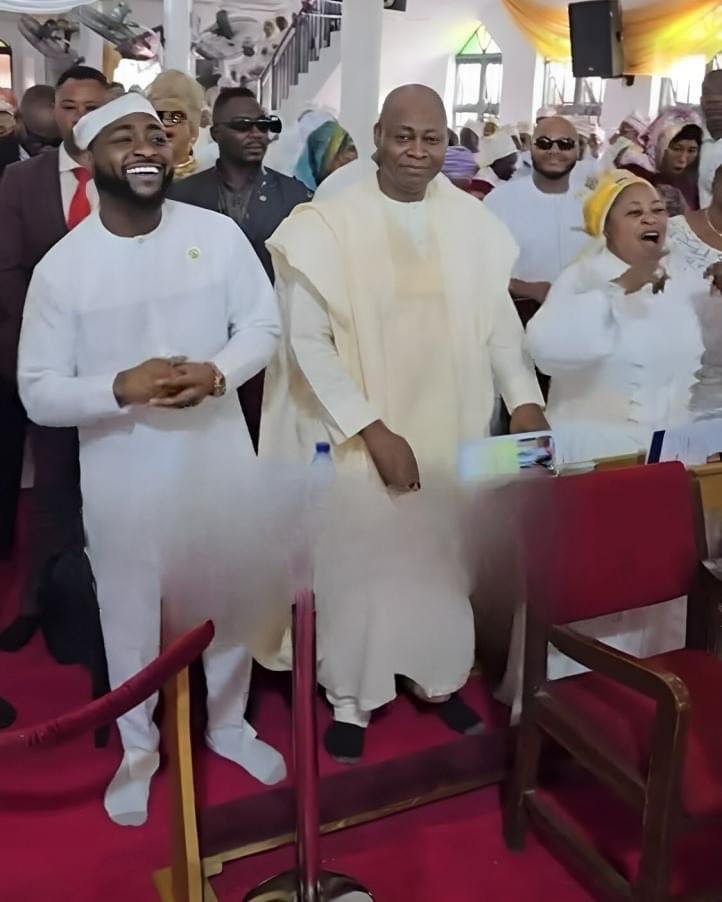 Davido and other dignitaries attend Thanksgiving of Adeleke’s mum at church