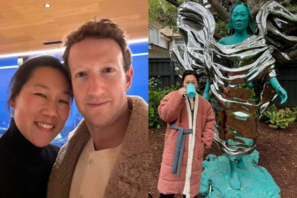 Mark Zuckerberg Surprises Priscilla Chan with a 7-Foot Statue in Her Honor