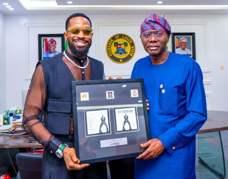 Dbanj pays courtesy visit to Lagos State Governor, Sanwo-Olu ahead of upcoming album