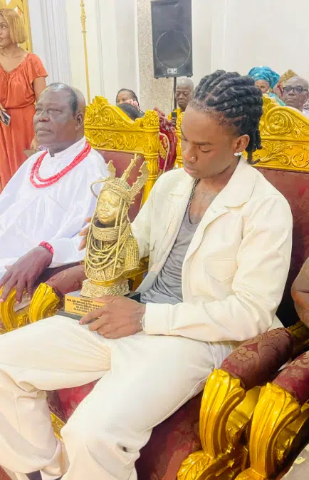 Oba of Benin bestows Rema with royal Plaque