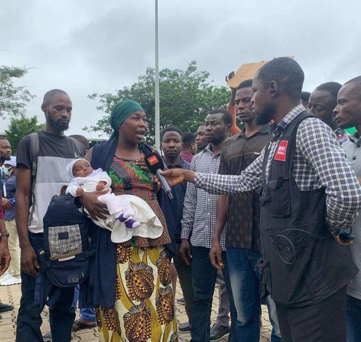 Nursing mother in Abuja, reveals why she joined the protest