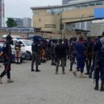 #EndBadGovernanceProtest: Armed Police force mounts at Lekki Toll Gate