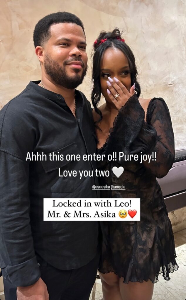 Davido’s Manager, Asa Asika, Gets Engaged to Longtime Girlfriend, Leona Adesanya