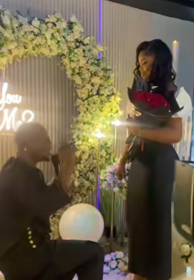 Wedding Bells: Skit Comedian Kamo Proposes to Longtime Girlfriend Esther Olamide