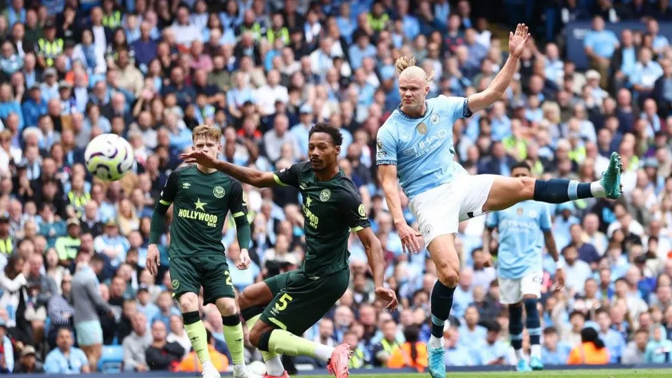 Erling Haaland’s brace maintains city’s 100% winning record in the league