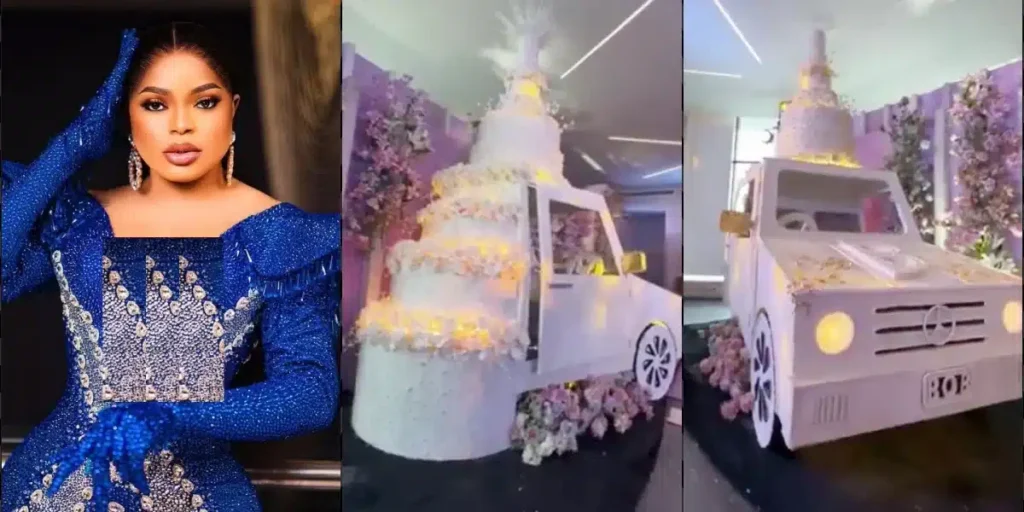 Bobrisky Marks Birthday with Lavish Cake and Luxury Gifts