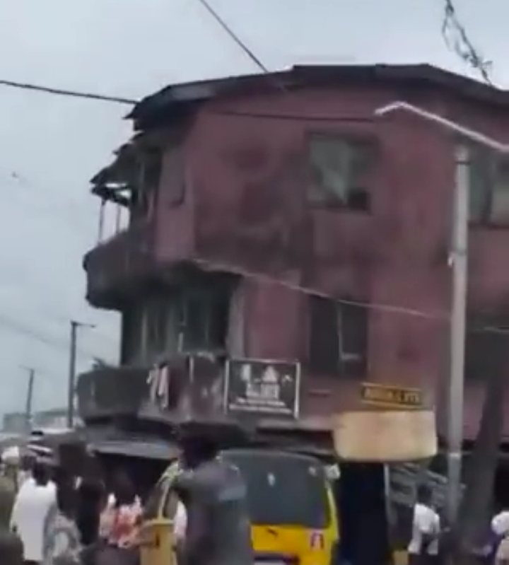 Two-storey building collapsed collapses in Orile Iganmu area of Lagos