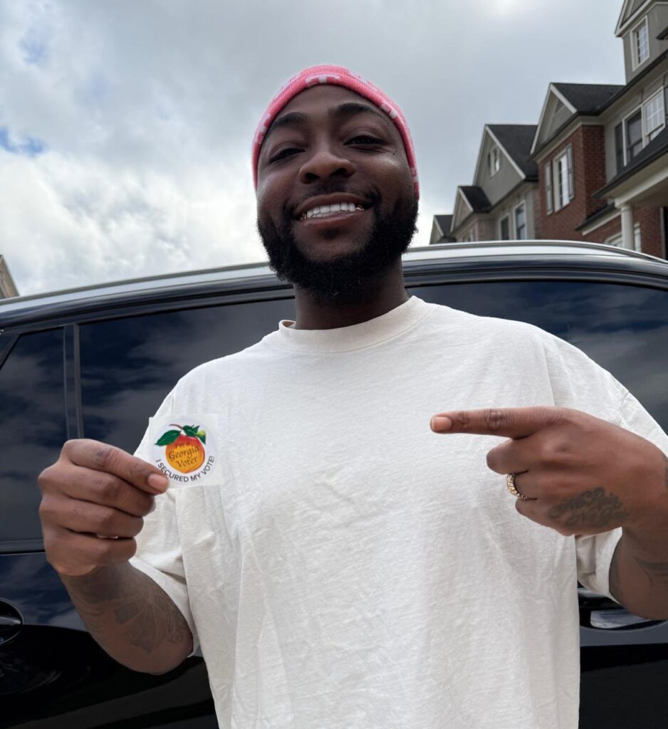 “First Time Voter!!”- Music Icon Davido Makes His Voting Debut in U.S. Presidential Election