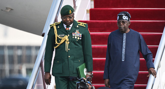 Tinubu Arrives in Saudi Arabia for Joint Arab-Islamic Summit, Set to Address Israel-Palestine Conflict