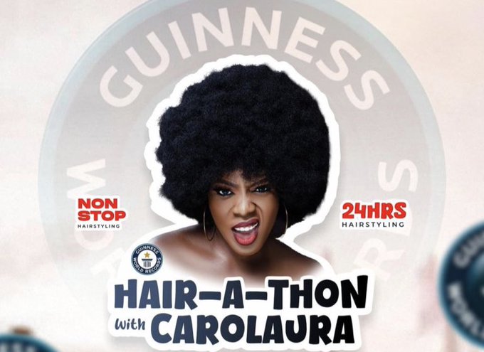 Nigerian Hairstylist Carolaura Set to Break Guinness World Record for Most Hairstyles in 24 Hours