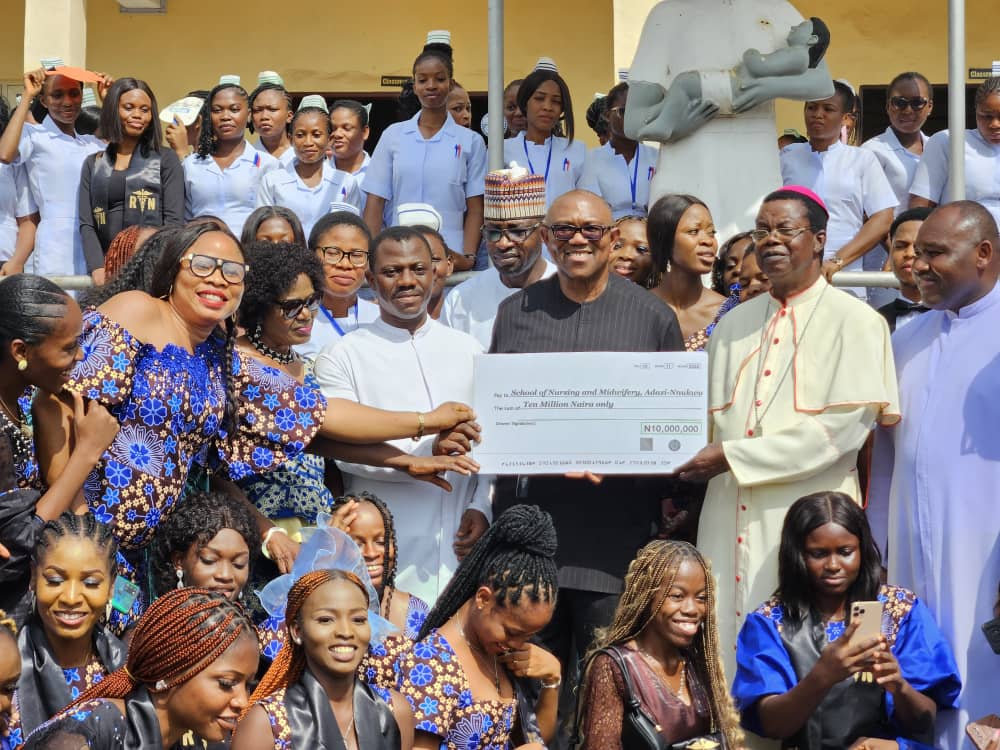 Peter Obi Donates N60 Million to Peter University Achina and College of Nursing Adazi