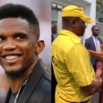 Samuel Eto’o Reunites With Former Teammate Now Working As Security Guard