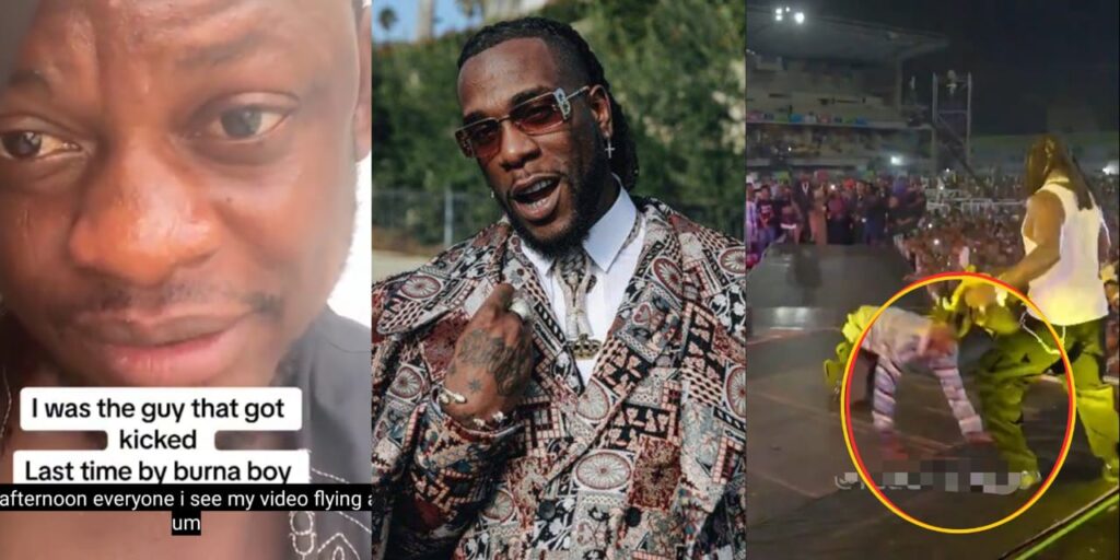 Fan Kicked By Burna Boy On Stage Explains Actions And Expresses Understanding