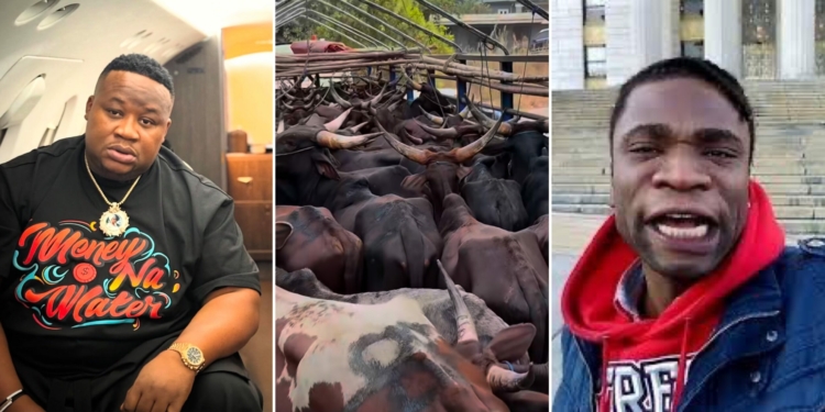 Cubana Chiefpriest Gifts 47 Cows for Friend’s Mother’s Burial Amid Feud With Burna Boy